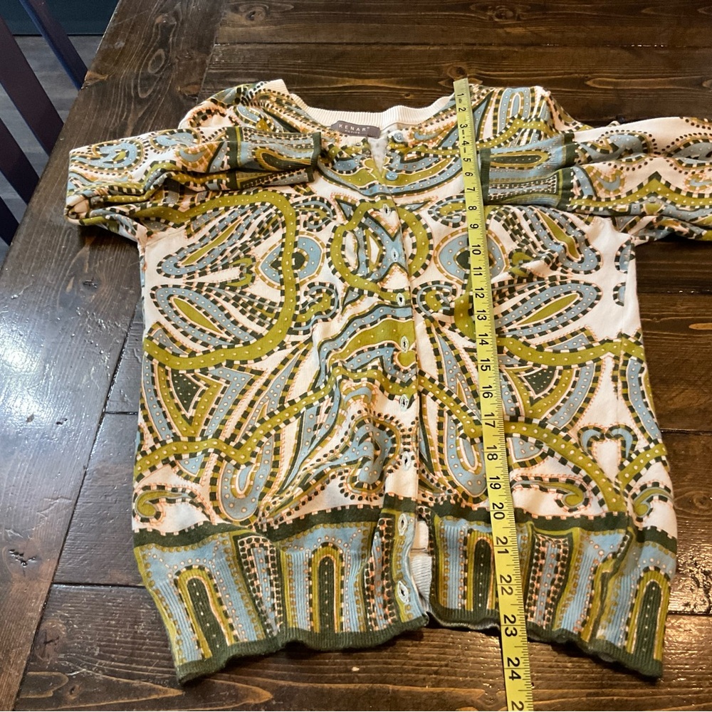 Kenar Women's Crew Neck Sweater - Olive and Cream like new - Picture 7 of 8